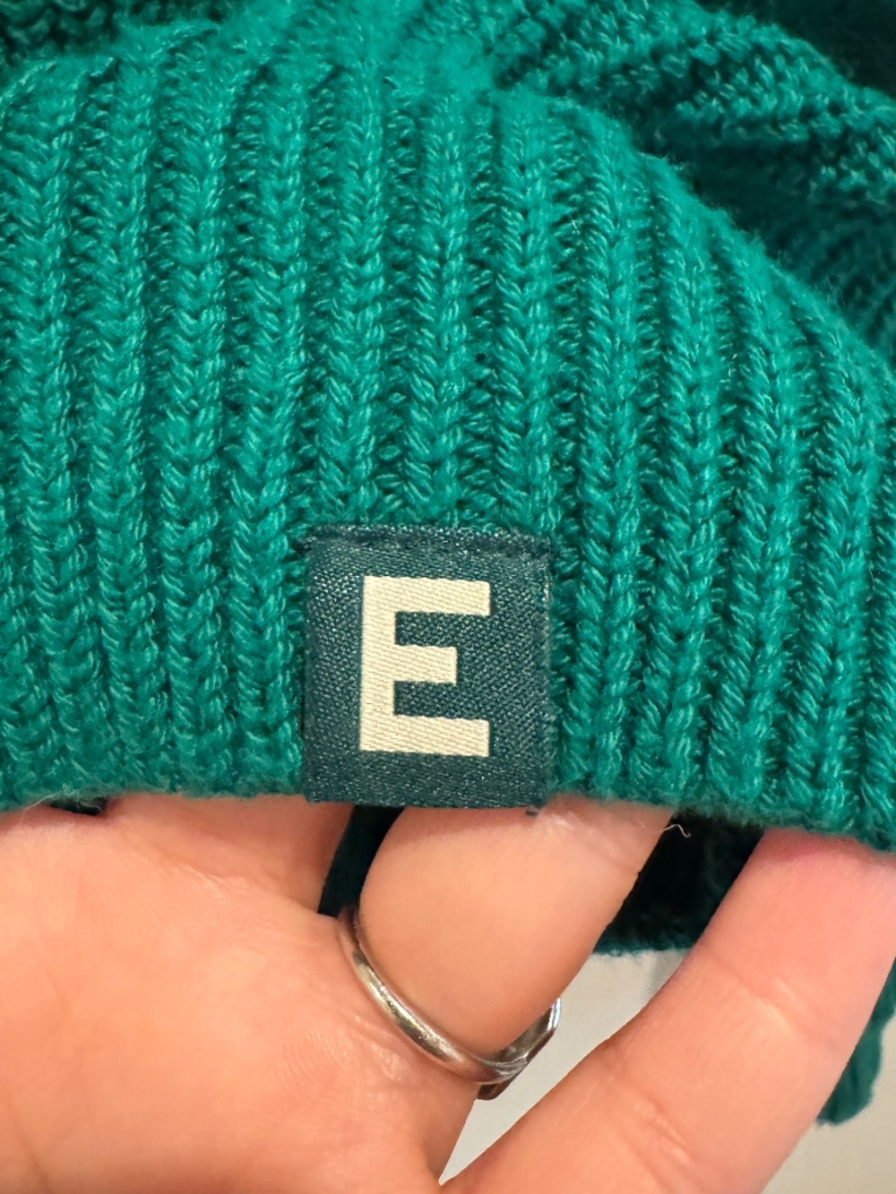 Everlane Green Zip-Front Ribbed Sweater Cardigan - Picture 3 of 4
